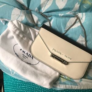 Prada Sybille Black and White Crossbody
